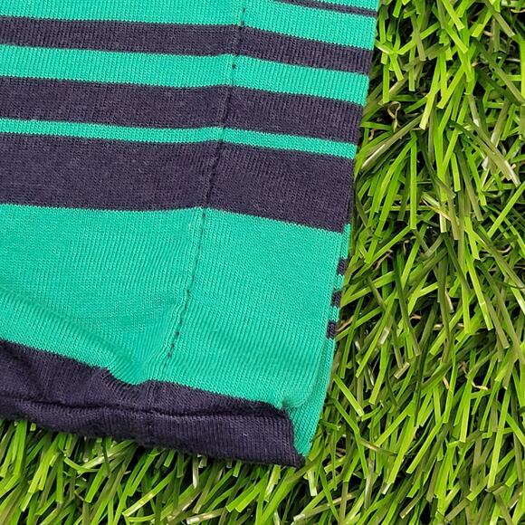 Vintage 90s Arnold-Palmer Stripes Polo Shirt Large 22x27 Blue Green - Picture 10 of 11